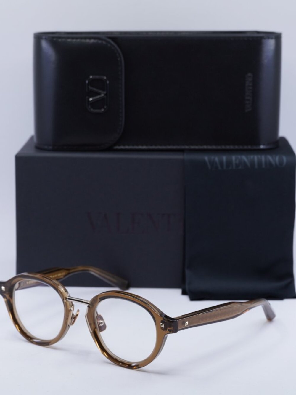 Valentino V-ESSENTIAL-IV VLX-132D AF Round Eyeglasses 46mm - Brown